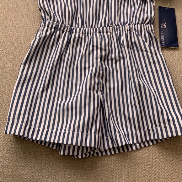NWT Habitual kids striped bow front romper size 4-5 - Picture 4 of 7